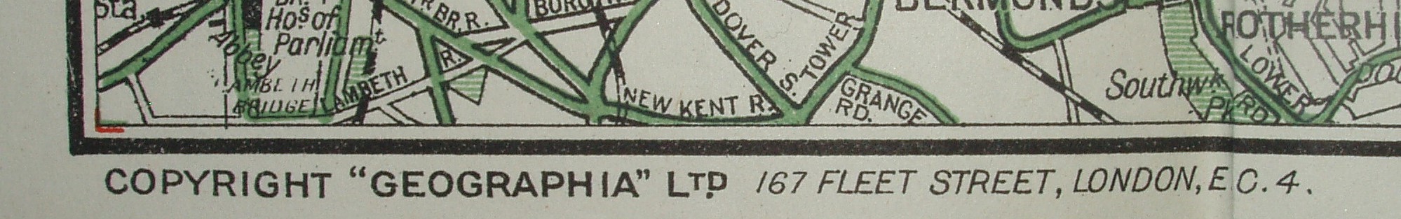 Geographia Ramblers Map, 1942 second address